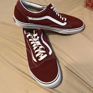 Burgundy Vans. Size 12